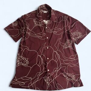 Zara Cuban Patterned Shirt, Size XL